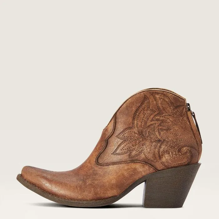Women Booties Ariat Layla Western Boot Naturally Distressed Brown