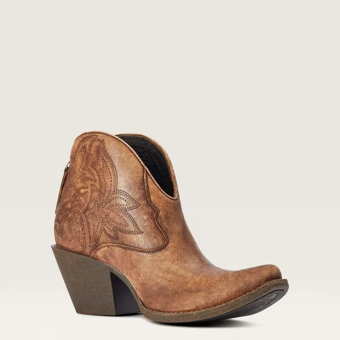 Women Booties Ariat Layla Western Boot Naturally Distressed Brown