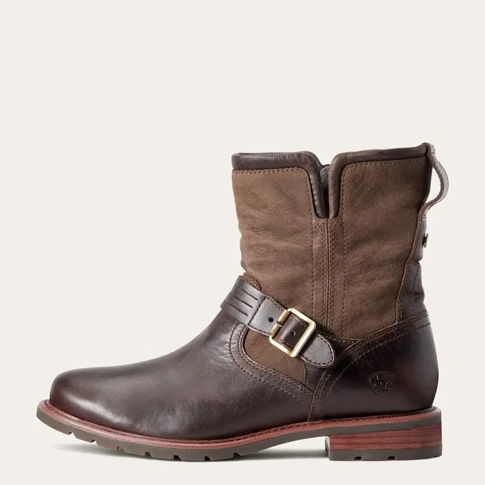 Women Booties Ariat Savannah Waterproof Boot Chocolateandwillow