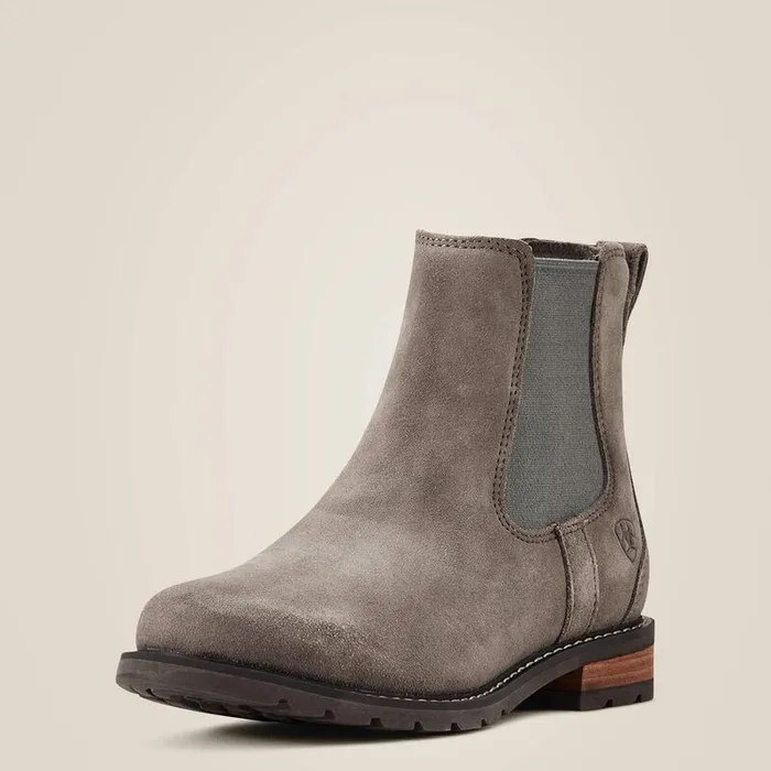 Women Booties Ariat Wexford Waterproof Chelsea Boot Taupe