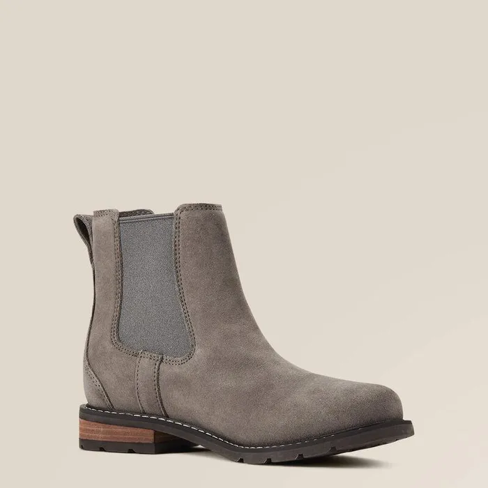 Women Booties Ariat Wexford Waterproof Chelsea Boot Taupe