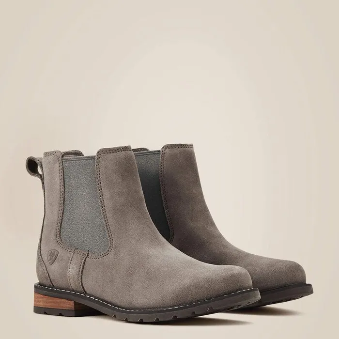 Women Booties Ariat Wexford Waterproof Chelsea Boot Taupe