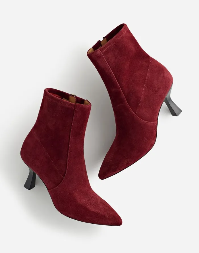Women Boots Madewell The Justine Ankle Boot Deep Merlot