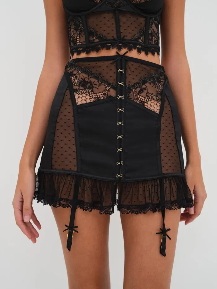 Women Brie Garter Skirt Black For Love and Lemons Lingerie Women Brie Garter Skirt Black For Love and Lemons Lingerie