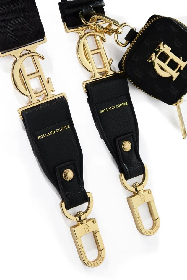 Women Burghley Bag Strap Black Monogram Holland Cooper Bags