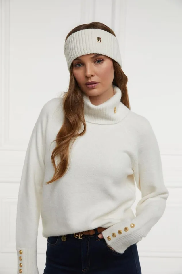 Women Burghley Headband Cream Holland Cooper Hats and Headbands