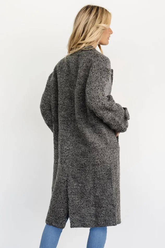 Women Burke Boucle Coat Charcoal Baltic Born Outerwear Women Burke Boucle Coat Charcoal Baltic Born Outerwear