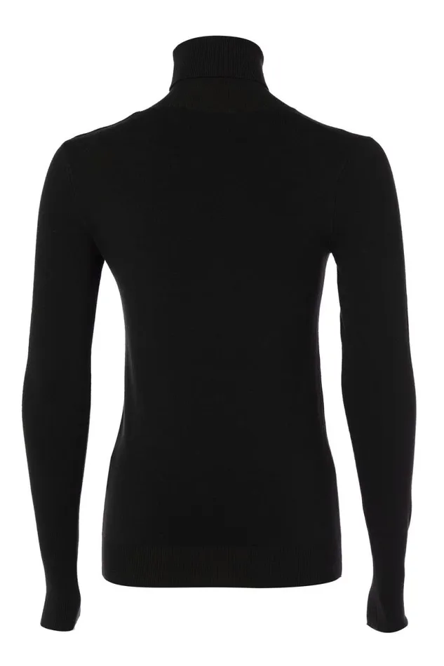 Women Buttoned Knit Roll Neck Black Holland Cooper Knitwear Women Buttoned Knit Roll Neck Black Holland Cooper Knitwear