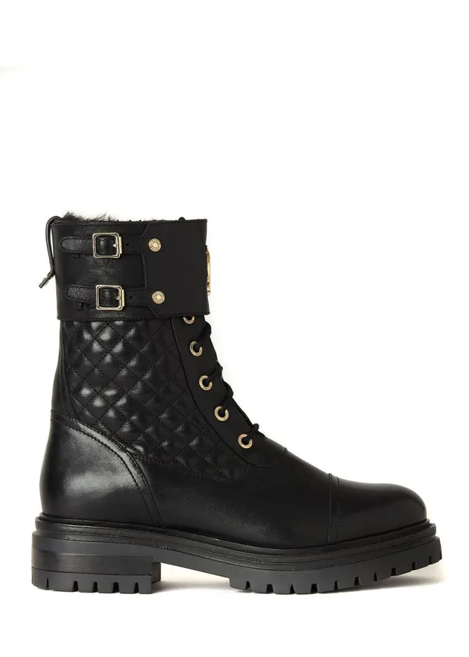 Women Camden Biker Boot Black Holland Cooper Boots