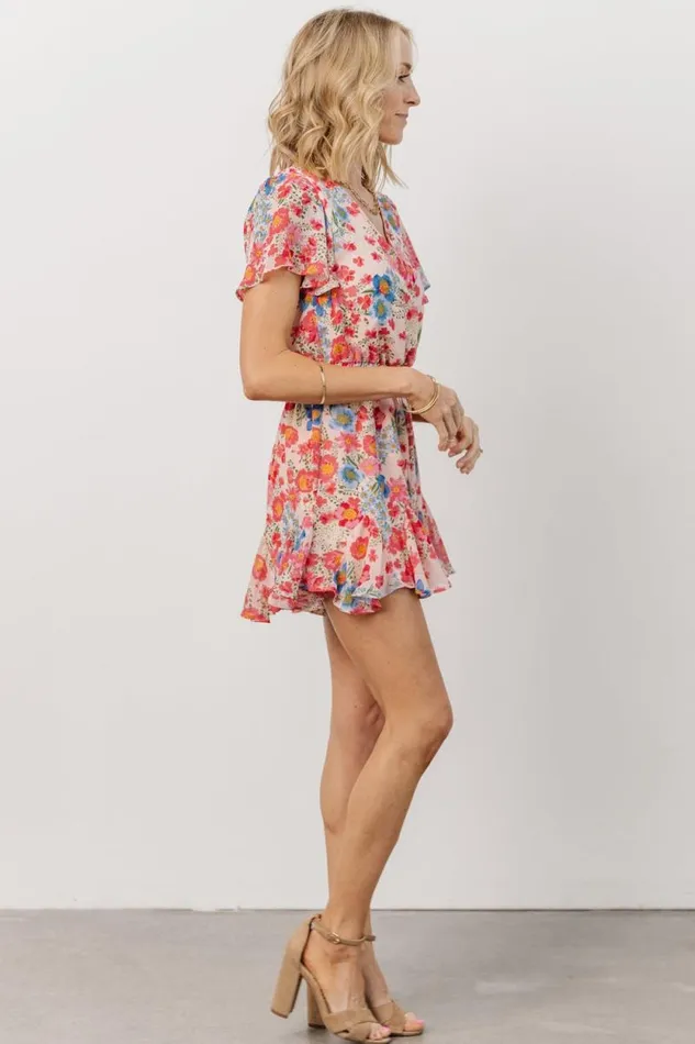 Women Candy Romper Pink Blue Floral Baltic Born Jumpsuits and Rompers Women Candy Romper Pink Blue Floral Baltic Born Jumpsuits and Rompers