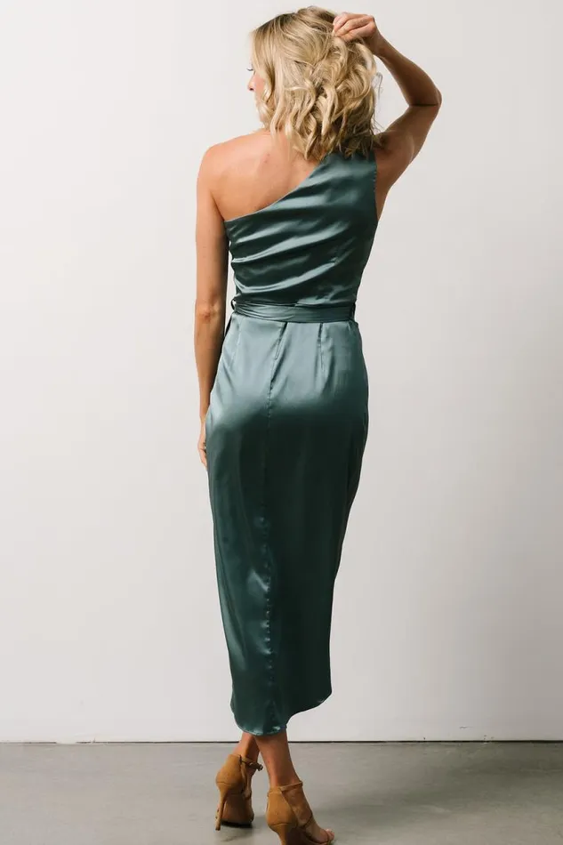 Women Celia One Shoulder Midi Dress Blue Sage Baltic Born Midi Dresses