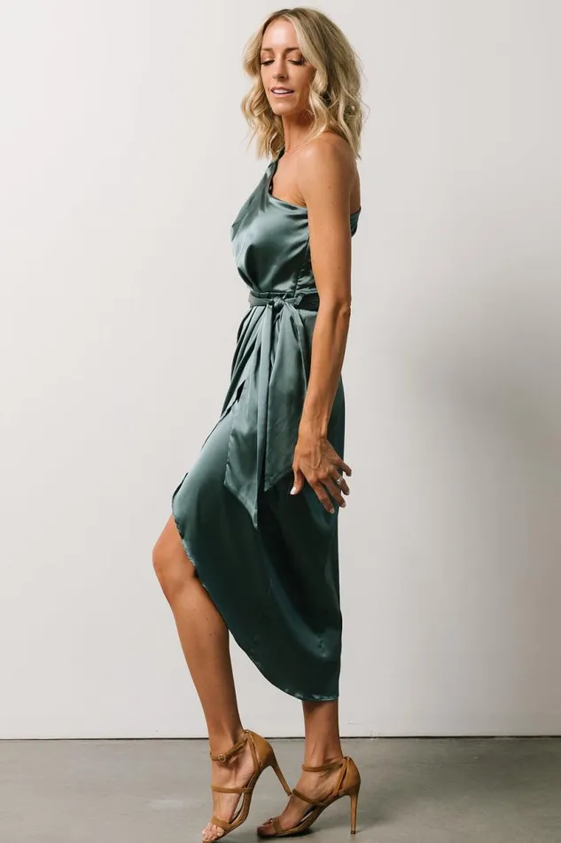 Women Celia One Shoulder Midi Dress Blue Sage Baltic Born Midi Dresses