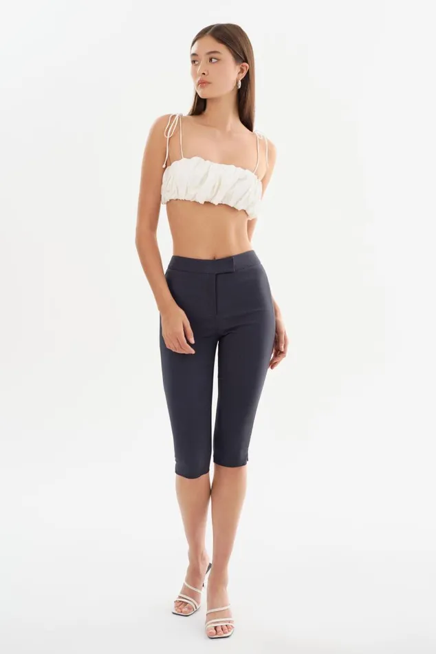 Women CELINE Stretch Twill Capri Heather Navy LAMARQUE Pants and Shorts Women CELINE Stretch Twill Capri Heather Navy LAMARQUE Pants and Shorts