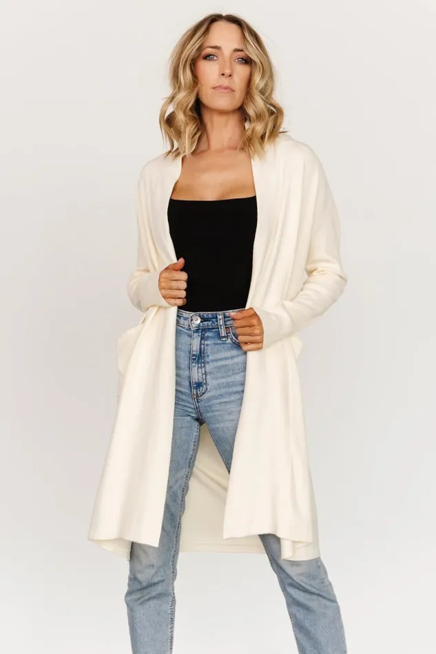 Women Central Park Cardigan Ivory Baltic Born Sweaters