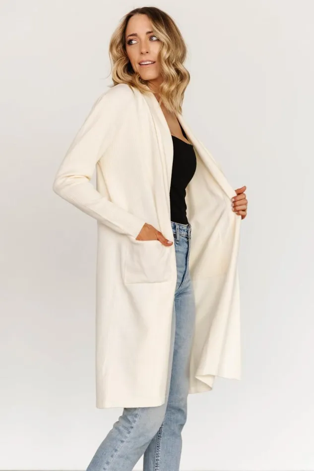 Women Central Park Cardigan Ivory Baltic Born Sweaters