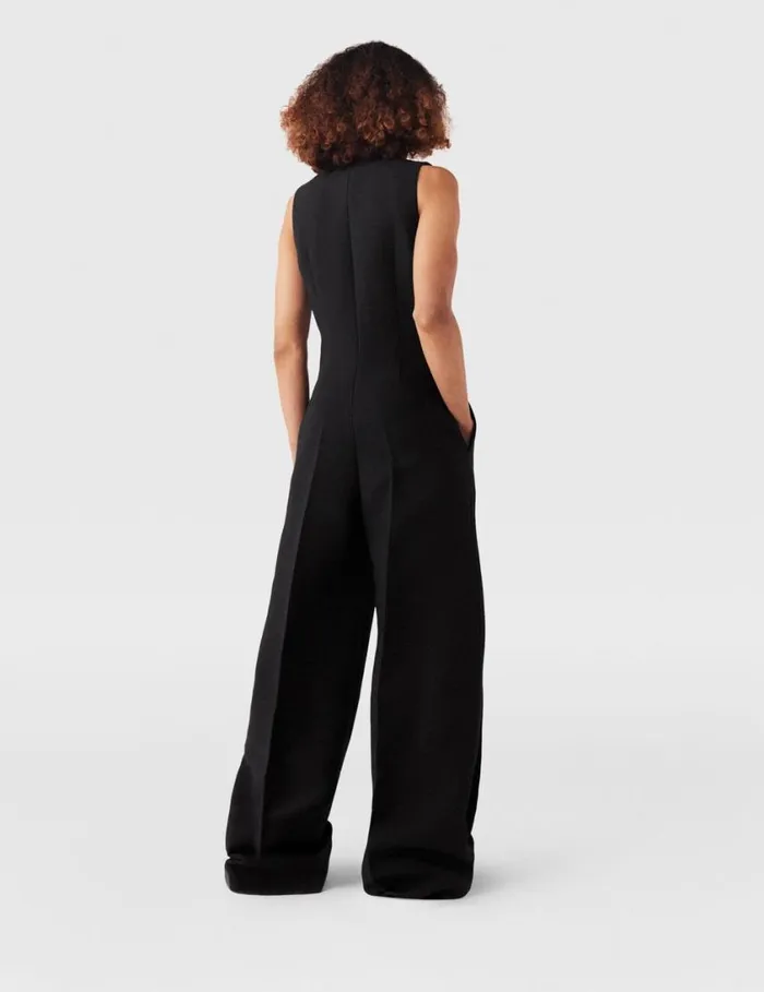 Women ChainEmbellished OpenBack Jumpsuit Midnight Black Stella McCartney Dresses