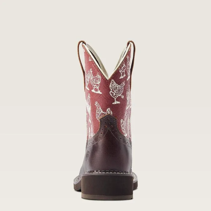 Women Chelsea Boots Ariat Fatbaby Heritage Farrah Western Boot Chocolate Chip
