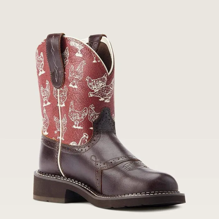 Women Chelsea Boots Ariat Fatbaby Heritage Farrah Western Boot Chocolate Chip