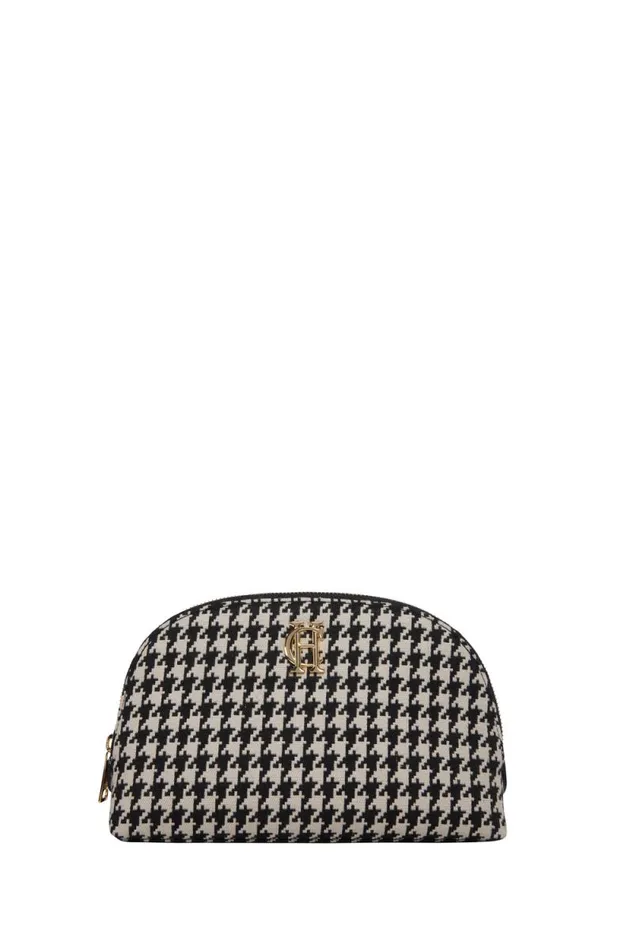 Women Chelsea Makeup Bag Ecru Houndstooth Holland Cooper Makeup Bags