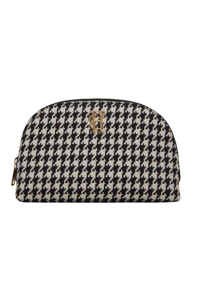 Women Chelsea Makeup Bag Ecru Houndstooth Holland Cooper Makeup Bags