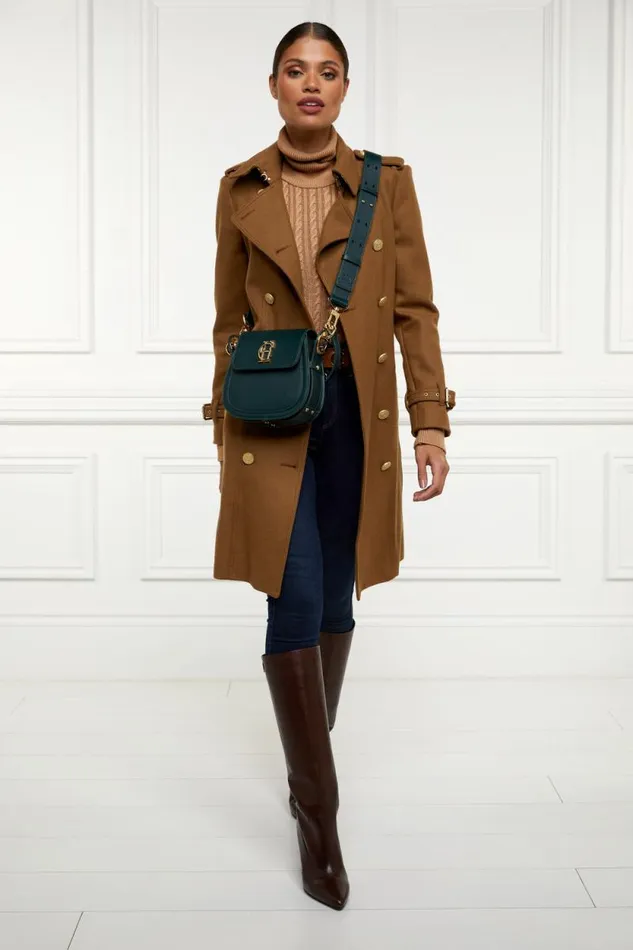 Women Chelsea Saddle Bag Emerald Holland Cooper Crossbody Bags