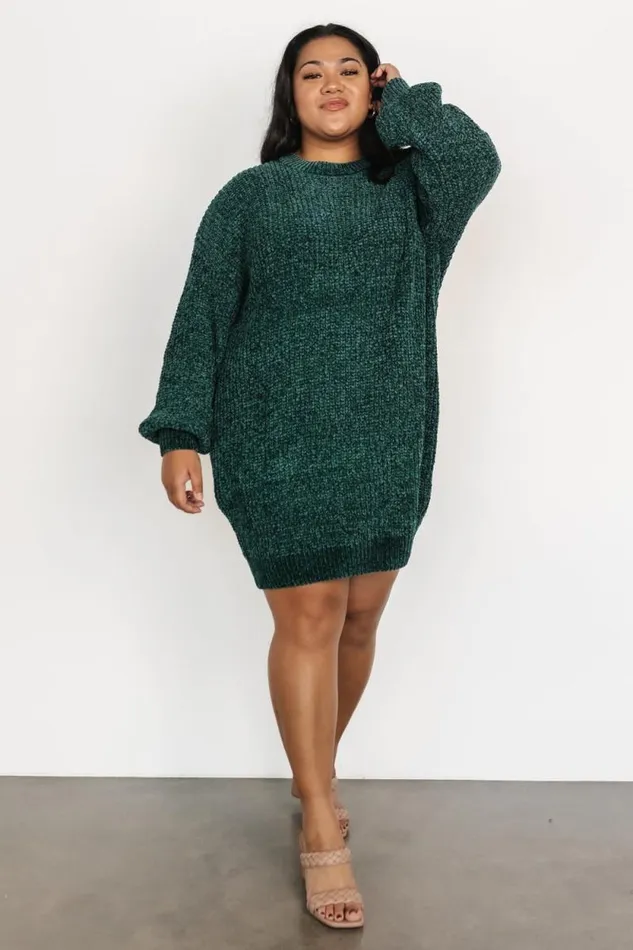 Women Christa Sweater Dress Emerald Baltic Born Short Dresses Women Christa Sweater Dress Emerald Baltic Born Short Dresses