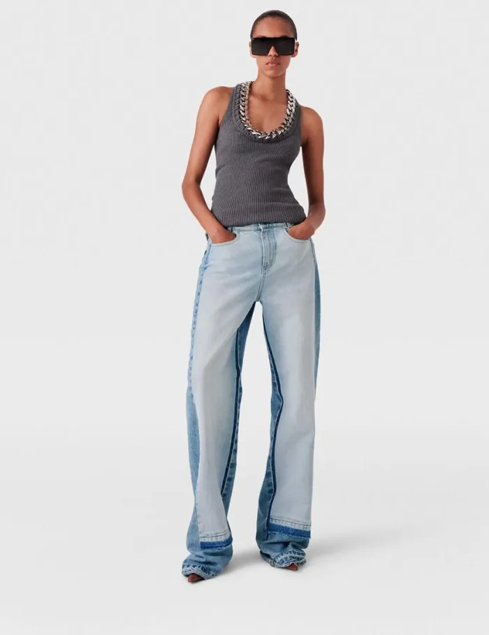 Women Chunky Chain Tank Top Dunkelgrau Meliert Stella McCartney Shirts And Tops Women Chunky Chain Tank Top Dunkelgrau Meliert Stella McCartney Shirts And Tops