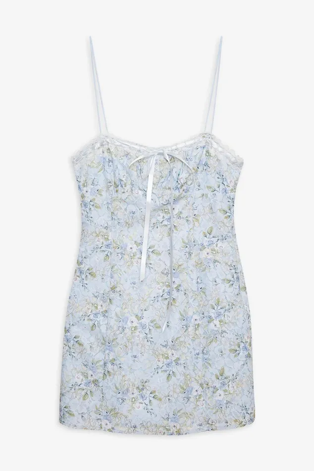 Women Claire Lace Mini Dress Blue For Love and Lemons Dresses