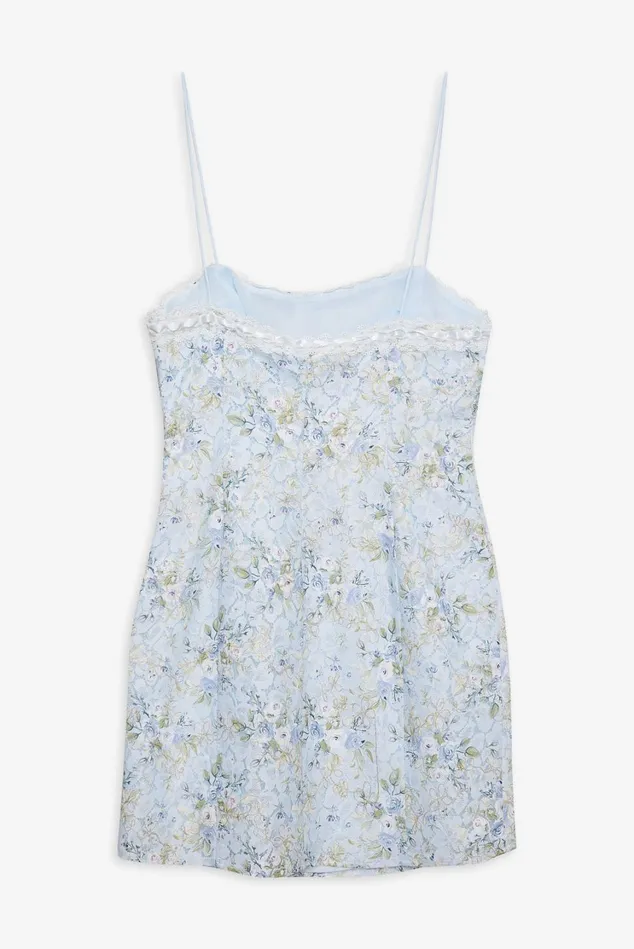 Women Claire Lace Mini Dress Blue For Love and Lemons Dresses