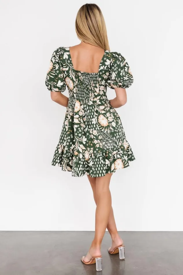 Women Clea Sweetheart Mini Dress Olive Multi Baltic Born Short Dresses