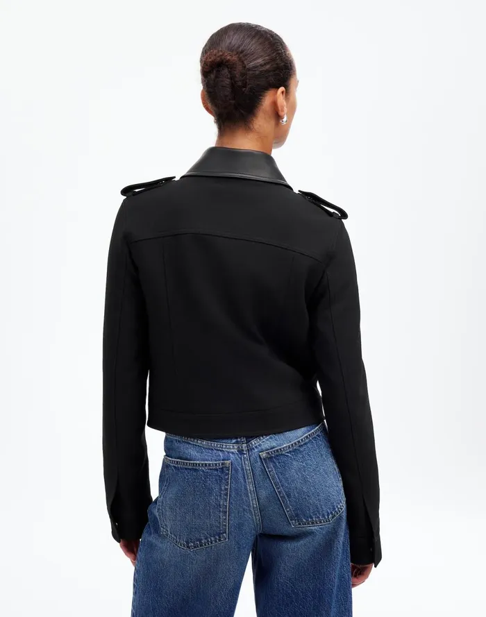 Women Coats Jackets Madewell Shrunken Utility Jacket True Black