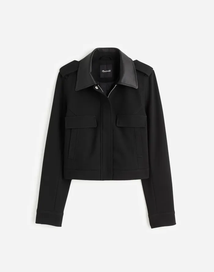 Women Coats Jackets Madewell Shrunken Utility Jacket True Black