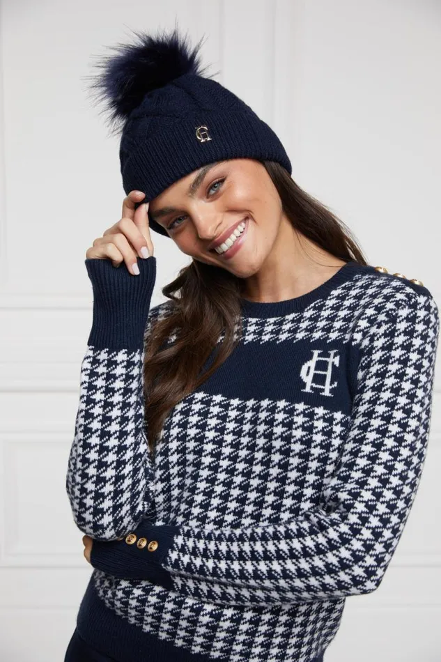 Women Cortina Bobble Hat Ink Navy Holland Cooper Hats and Headbands Women Cortina Bobble Hat Ink Navy Holland Cooper Hats and Headbands