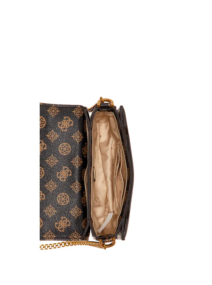 Women Crossbody GUESS Brown Centre Stage Crossbody Bag
