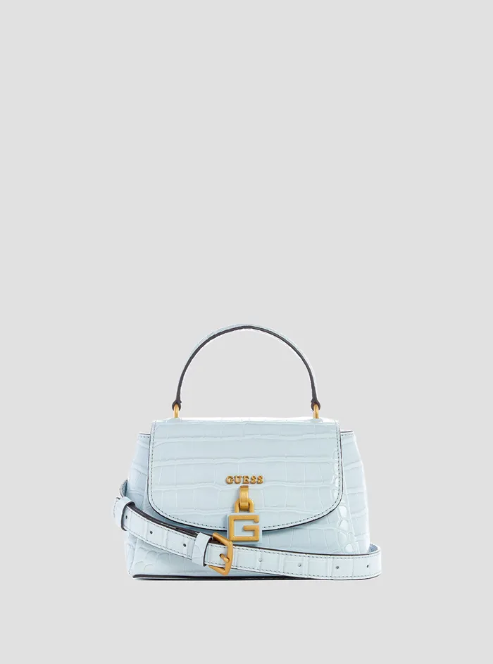 Women Crossbody GUESS Ice Blue Montreal Mini Crossbody Bag