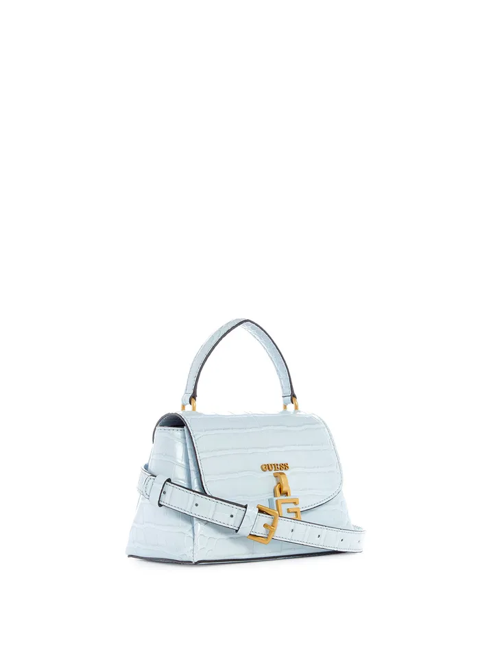 Women Crossbody GUESS Ice Blue Montreal Mini Crossbody Bag