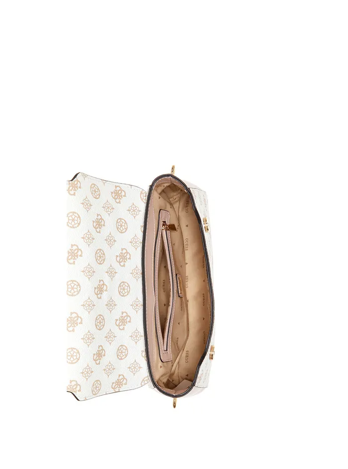 Women Crossbody GUESS White Logo Tiberia Crossbody Bag