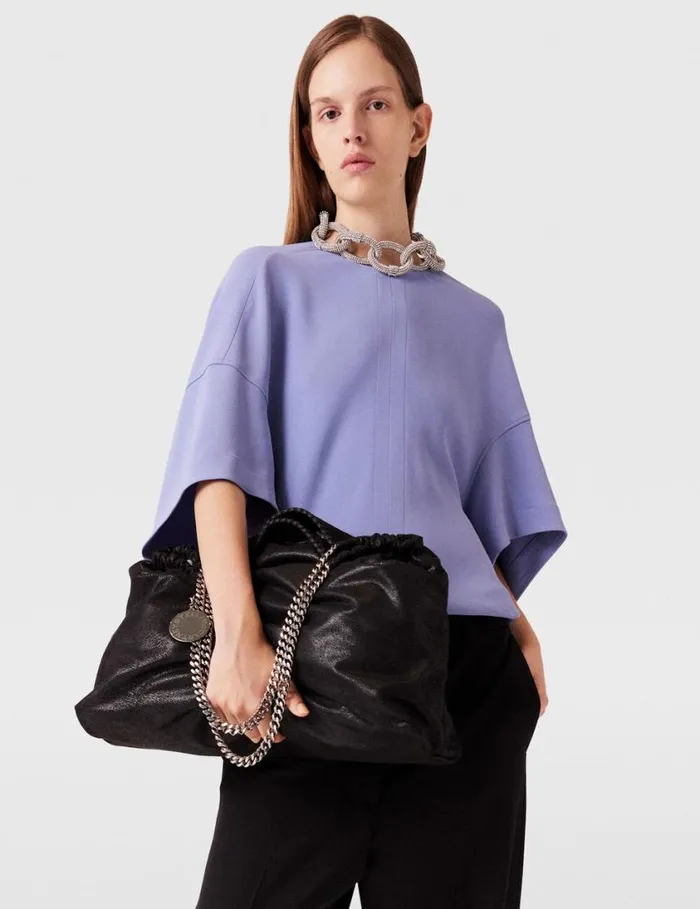 Women Crystal Chain ShortSleeve Top Iris Stella McCartney Shirts And Tops Women Crystal Chain ShortSleeve Top Iris Stella McCartney Shirts And Tops
