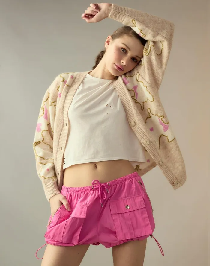 Women Cynthia Rowley Bottoms Nylon Cargo Shorts Htpnk Women Cynthia Rowley Bottoms Nylon Cargo Shorts Htpnk