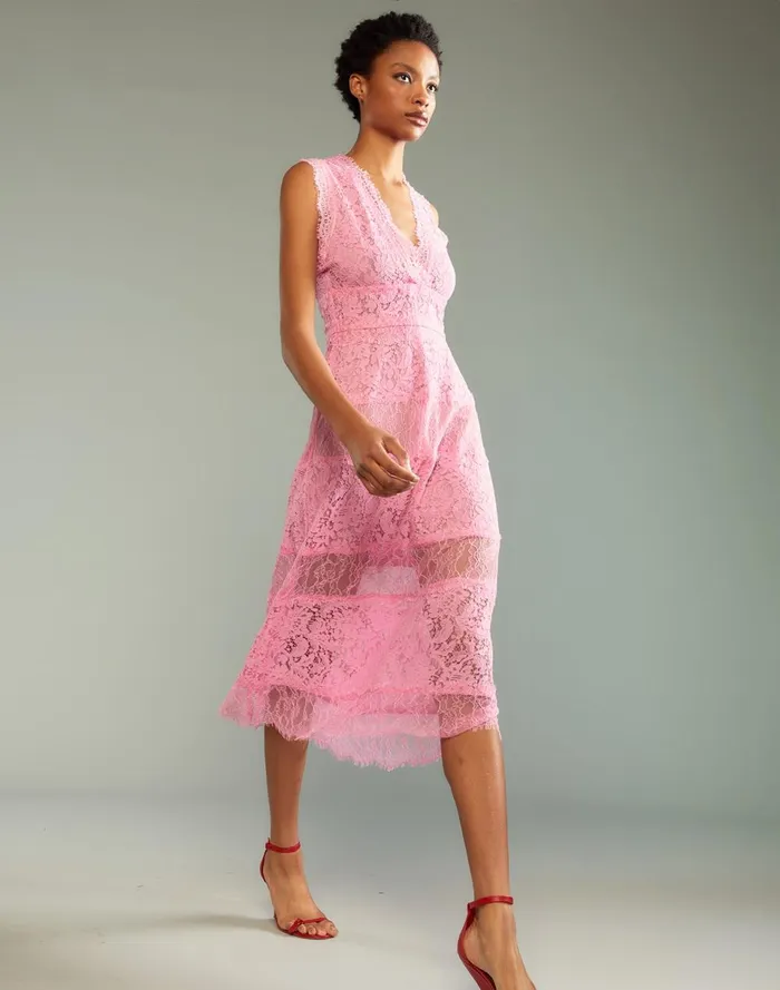 Women Cynthia Rowley Dresses Audrey Lace Dress Pink