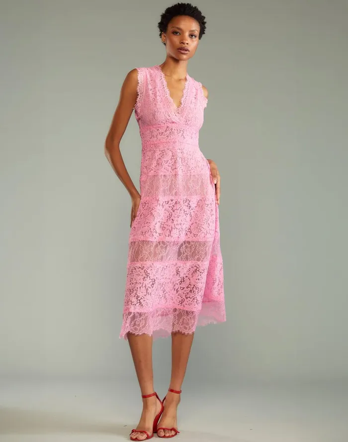 Women Cynthia Rowley Dresses Audrey Lace Dress Pink Women Cynthia Rowley Dresses Audrey Lace Dress Pink
