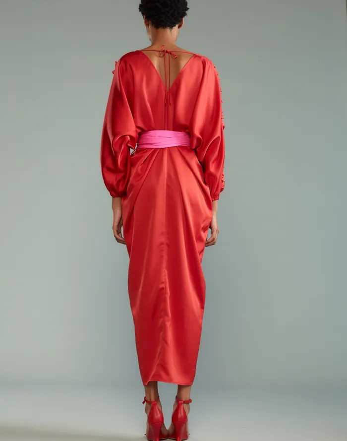 Women Cynthia Rowley Dresses Dolman Sleeve Dance Dress Red