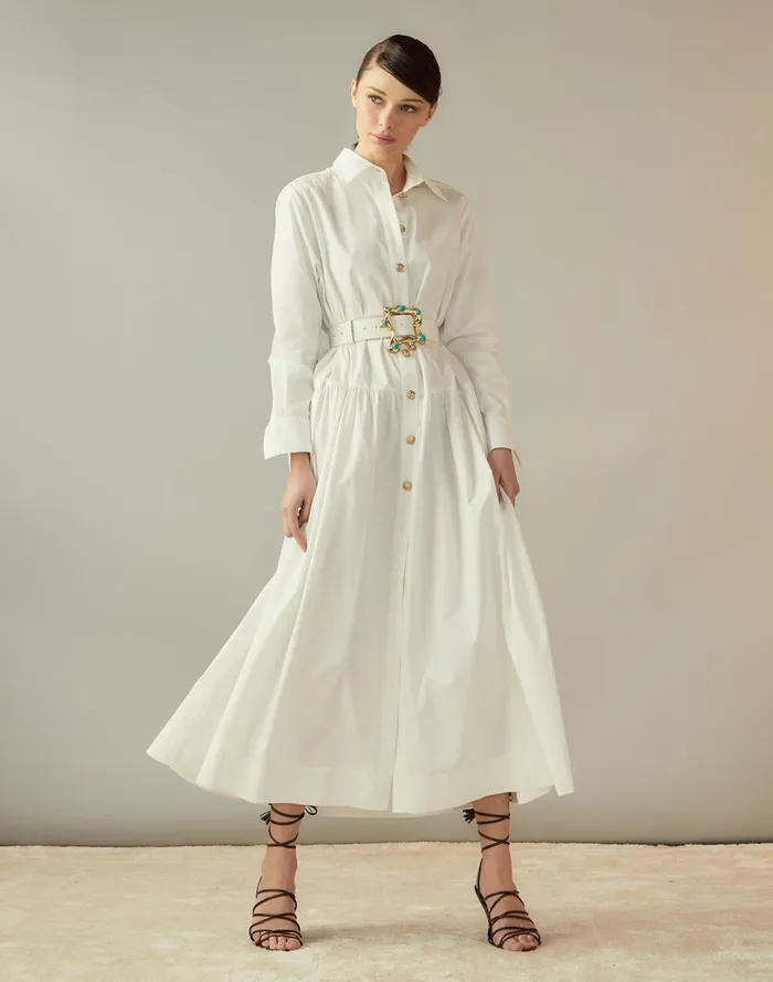 Women Cynthia Rowley Dresses Perennial Shirt Dress White