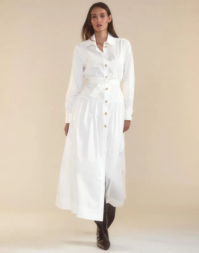 Women Cynthia Rowley Dresses Perennial Shirt Dress White Women Cynthia Rowley Dresses Perennial Shirt Dress White