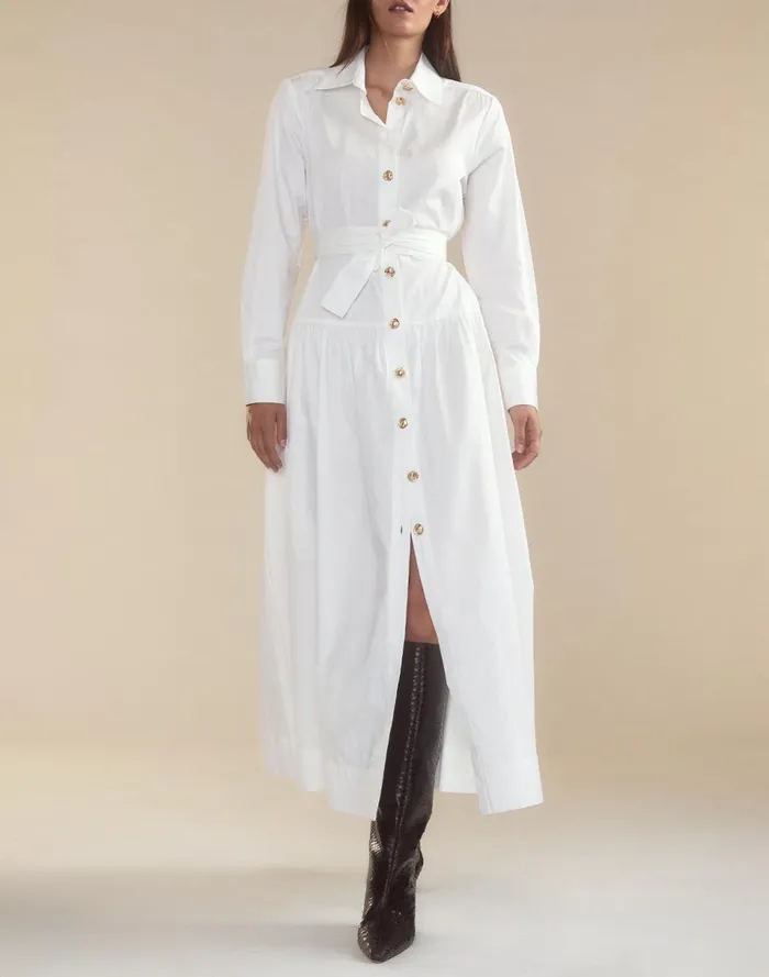 Women Cynthia Rowley Dresses Perennial Shirt Dress White Women Cynthia Rowley Dresses Perennial Shirt Dress White
