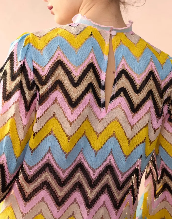 Women Cynthia Rowley Dresses Zigzag Knit Shift Dress Ylwmt Women Cynthia Rowley Dresses Zigzag Knit Shift Dress Ylwmt
