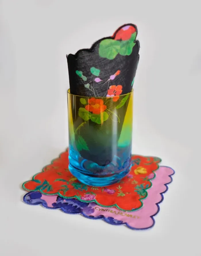 Women Cynthia Rowley Home Scallop Embroidered Edge Cocktail Napkin Blkfl Women Cynthia Rowley Home Scallop Embroidered Edge Cocktail Napkin Blkfl