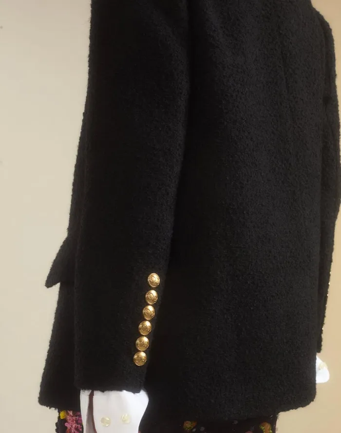 Women Cynthia Rowley Outerwear Bardot Boucl Blazer Black