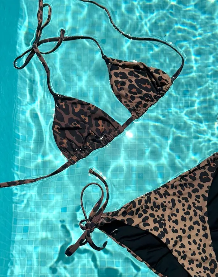 Women Cynthia Rowley Swim Bella Bikini Top Leopd
