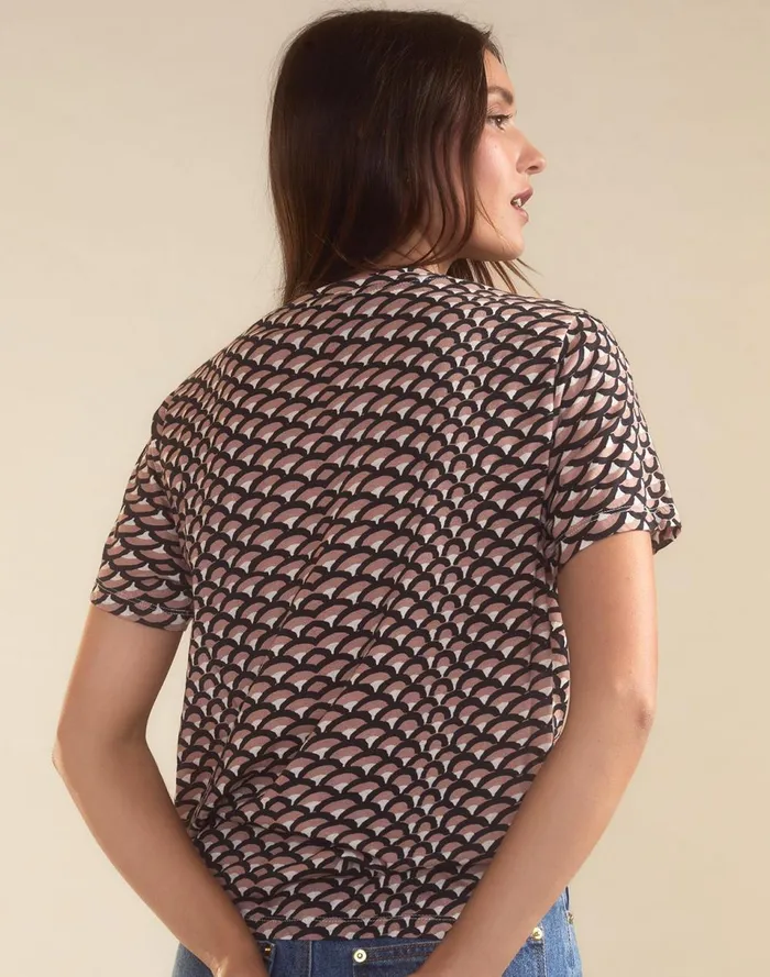 Women Cynthia Rowley Tops Fanfare Tee Blkcml